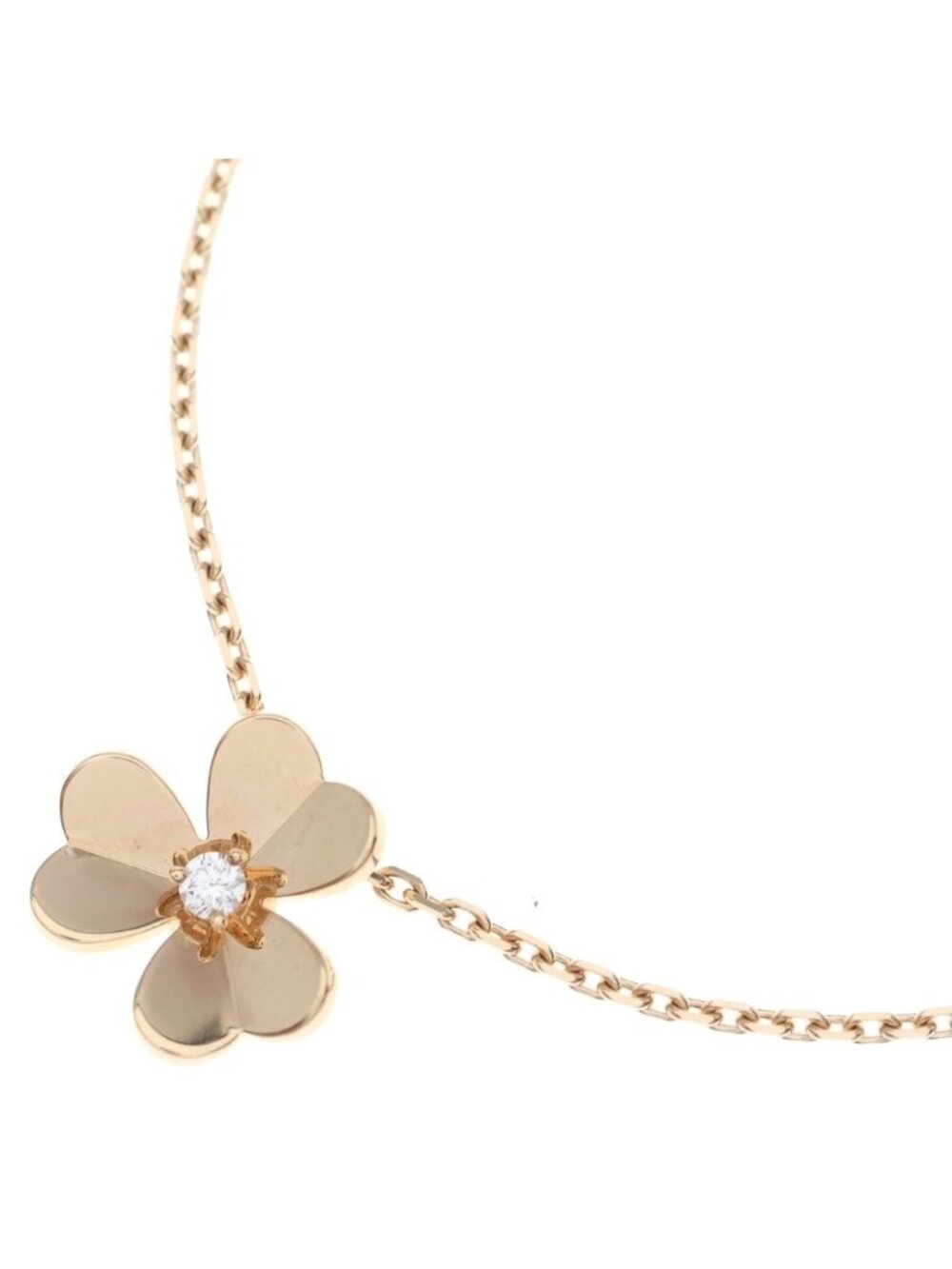 Van Cleef & Arpels Frivole Small Diamond Necklace 18k Pink Gold